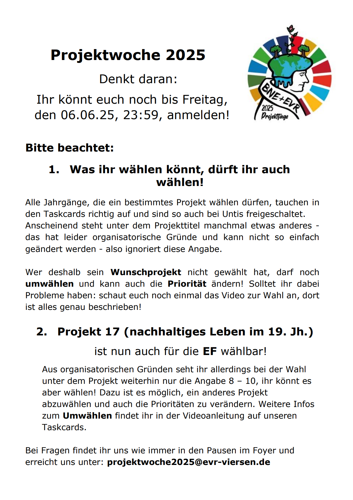 Projektwoche ‘25